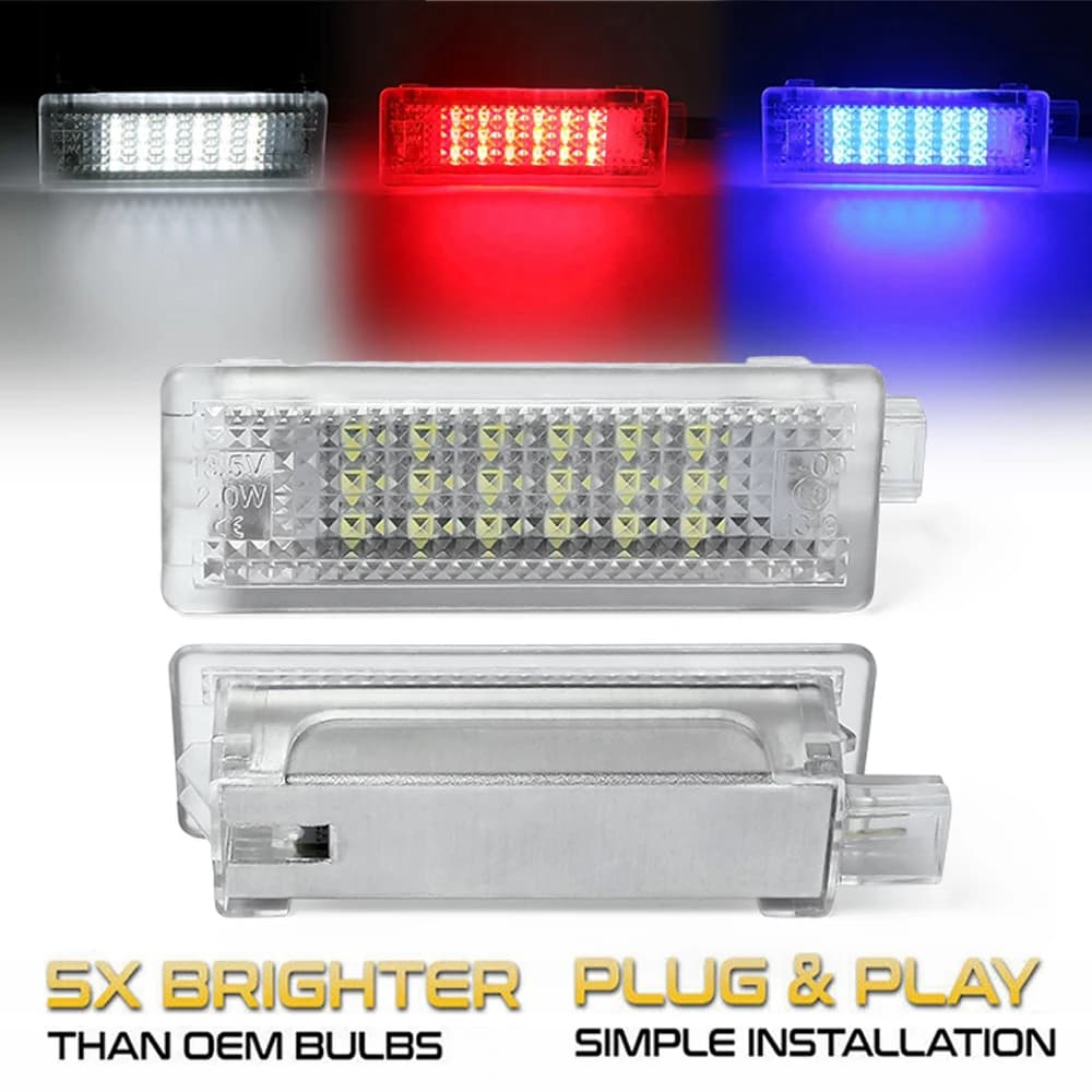 Lampes de porte à LED pour BMW, éclairage intérieur de plancher, éclairage de coffre à bagages, figurine F32, F33, F36, F22, F23, F45, F46, F87, M2, F82, F83, 2x