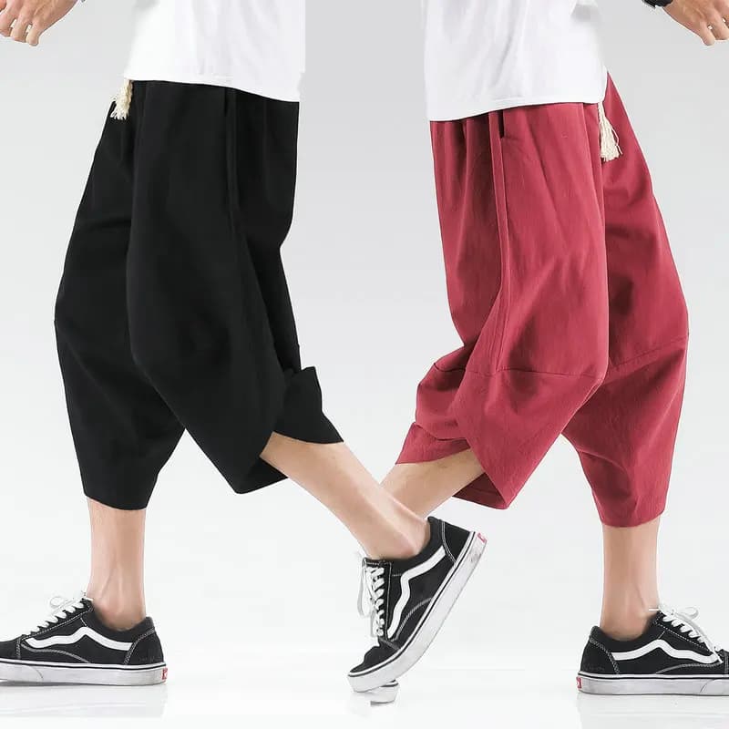 Streetwear pantalons croisés hommes Harajuku sarouel décontracté homme Baggy haute qualité survêtement pantalons de survêtement femme grande taille été M-5XL