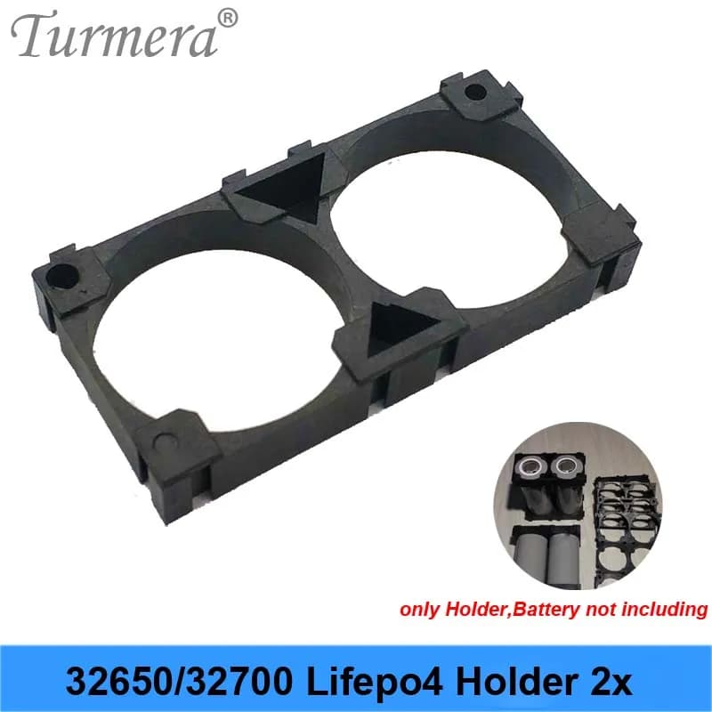 Support de batterie Lifepo4 2x32650 32700 33140, boîtier en plastique Anti-Vibration de sécurité assemblé dans le Pack de batterie série Turmera