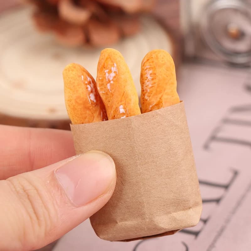 Faux Croissant Mini Food JxOrnement, Maison de courses miniatures, Meubles de décoration, Jouets de courses, Accessoires de maison, Artisanat, 1 ensemble