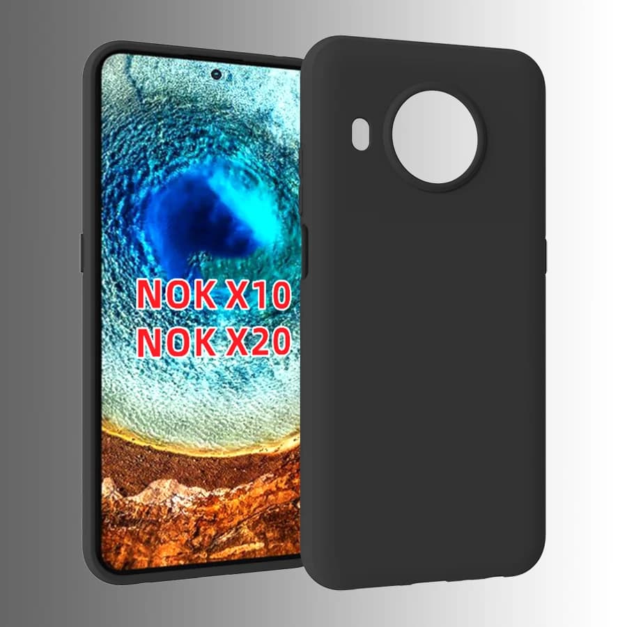 Coque transparente en Silicone TPU pour Nokia X10/X20, noire, mate, antidérapante