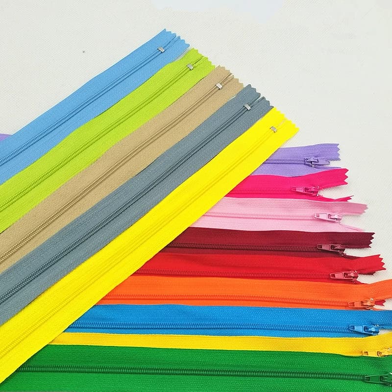 Fermetures à glissière en Nylon 4 pouces-24 pouces (10cm-60cm), 10 pièces, pour artisanat de couture de tailleur, 20 couleurs en vrac