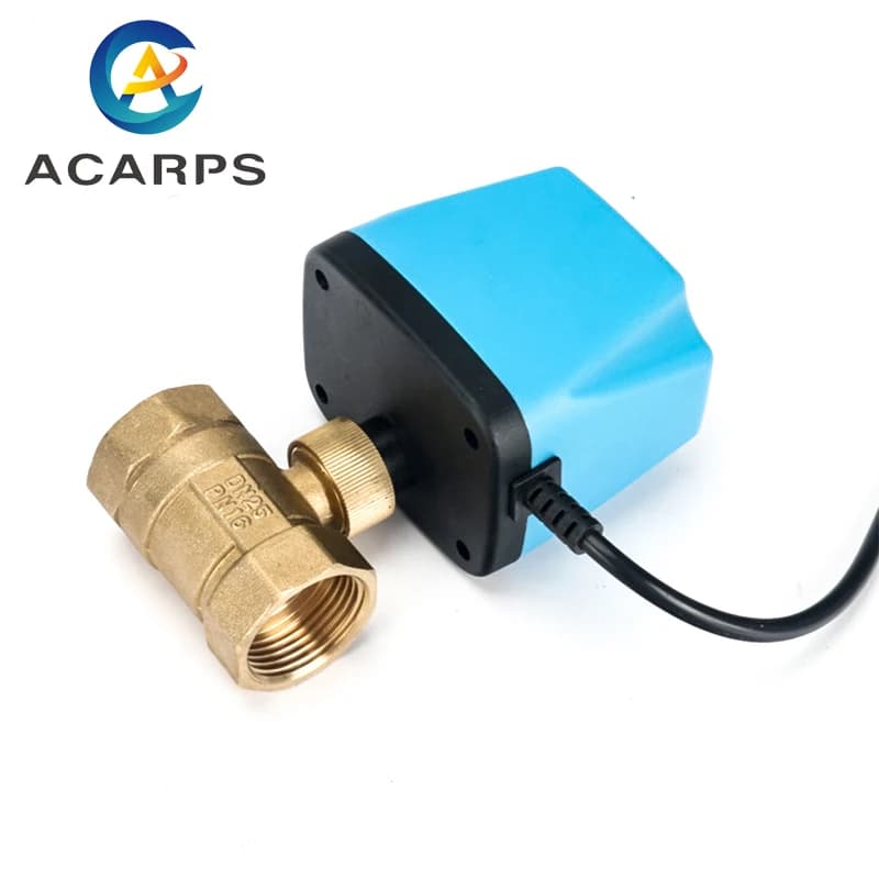 Robinet à bille électrique à deux fils, 1/2 ", 3/4", 1 ", 2" normalement fermé ou ouvert, AC 220V, DC 12V, DC 24V