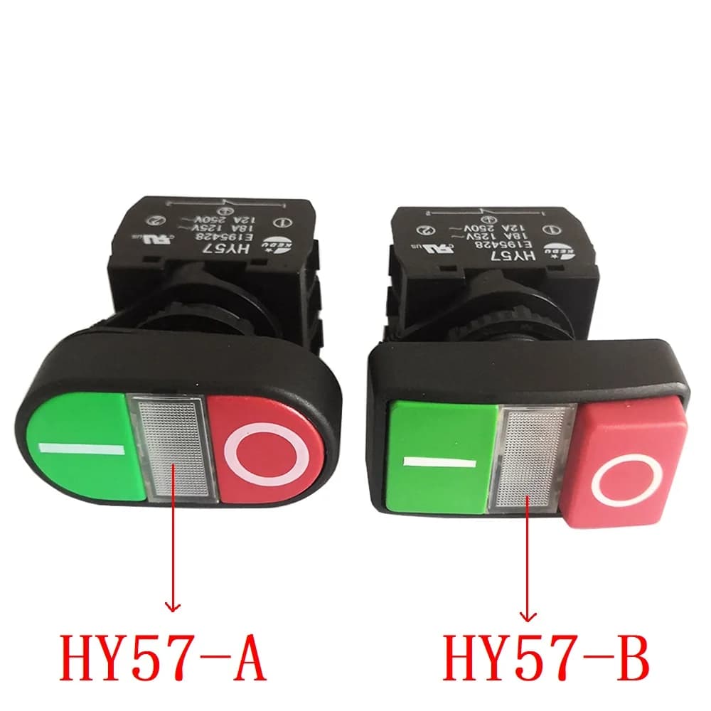 KEDU HY57 – interrupteur à bouton-poussoir mécanique autobloquant, pour perceuse magnétique 12a/250V 18a/125V 1NO 1NC 4 bornes