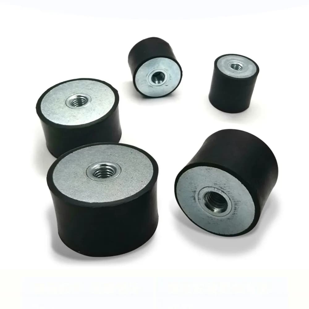 Amortisseur en caoutchouc DD, coussin d'isolation silencieux cylindrique anti-vibration, double tête, filetage interne M4M5M6M8M10, diamètre 10-50 mm