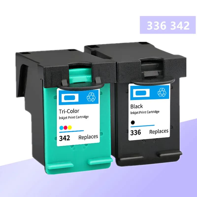 Cartouche d'encre 336 342 de remplacement pour HP336 pour HP342 pour imprimante HP Deskjet 5440 PSC1510 Photosmart 1500 C3100 C3180 D5420 6310