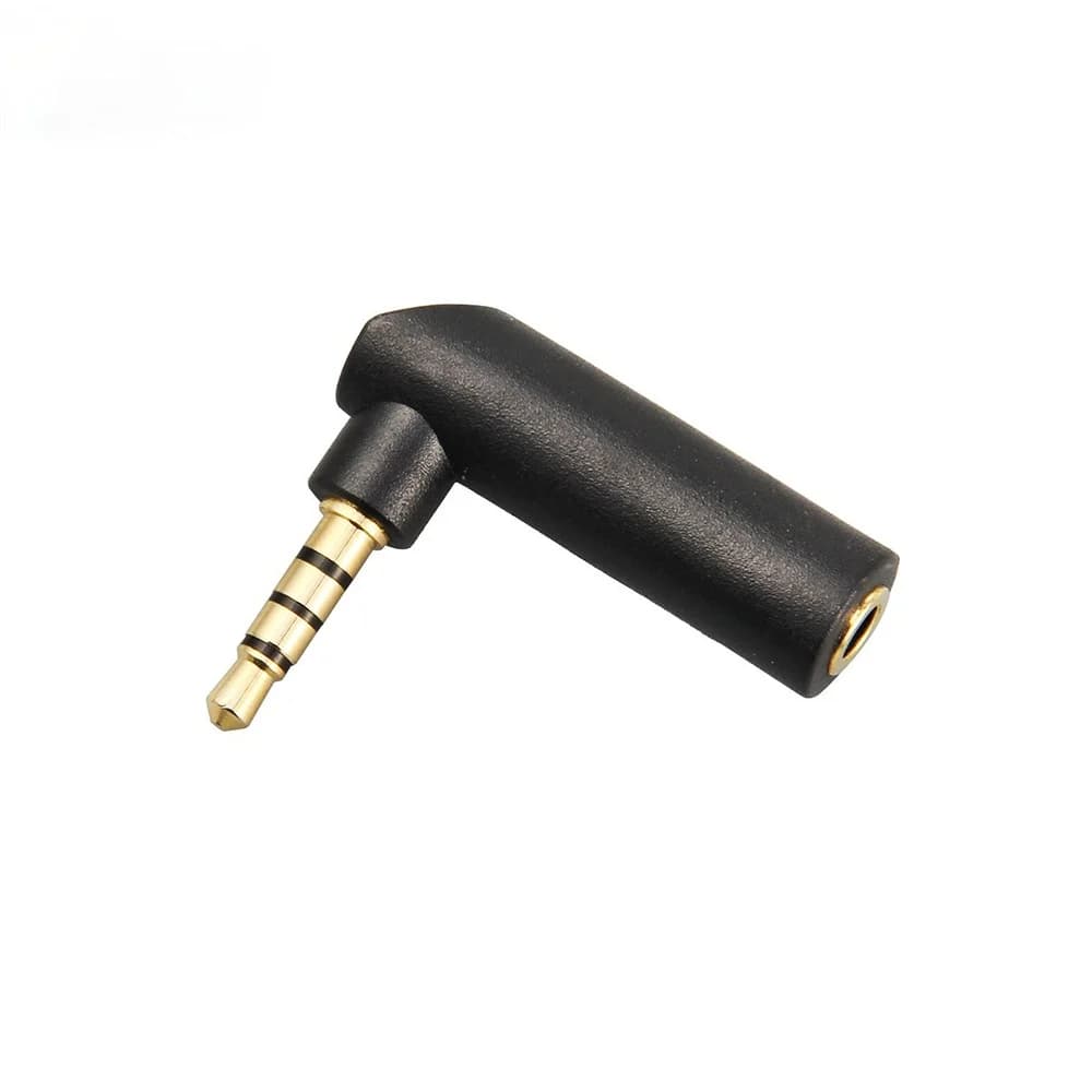 Adaptateur audio pour iPhone, prise mâle vers prise femelle 3.5mm, 4 pôles, angle droit, résistant à 90 degrés, convertisseur de prise de téléphone pour sauna 3.5mm