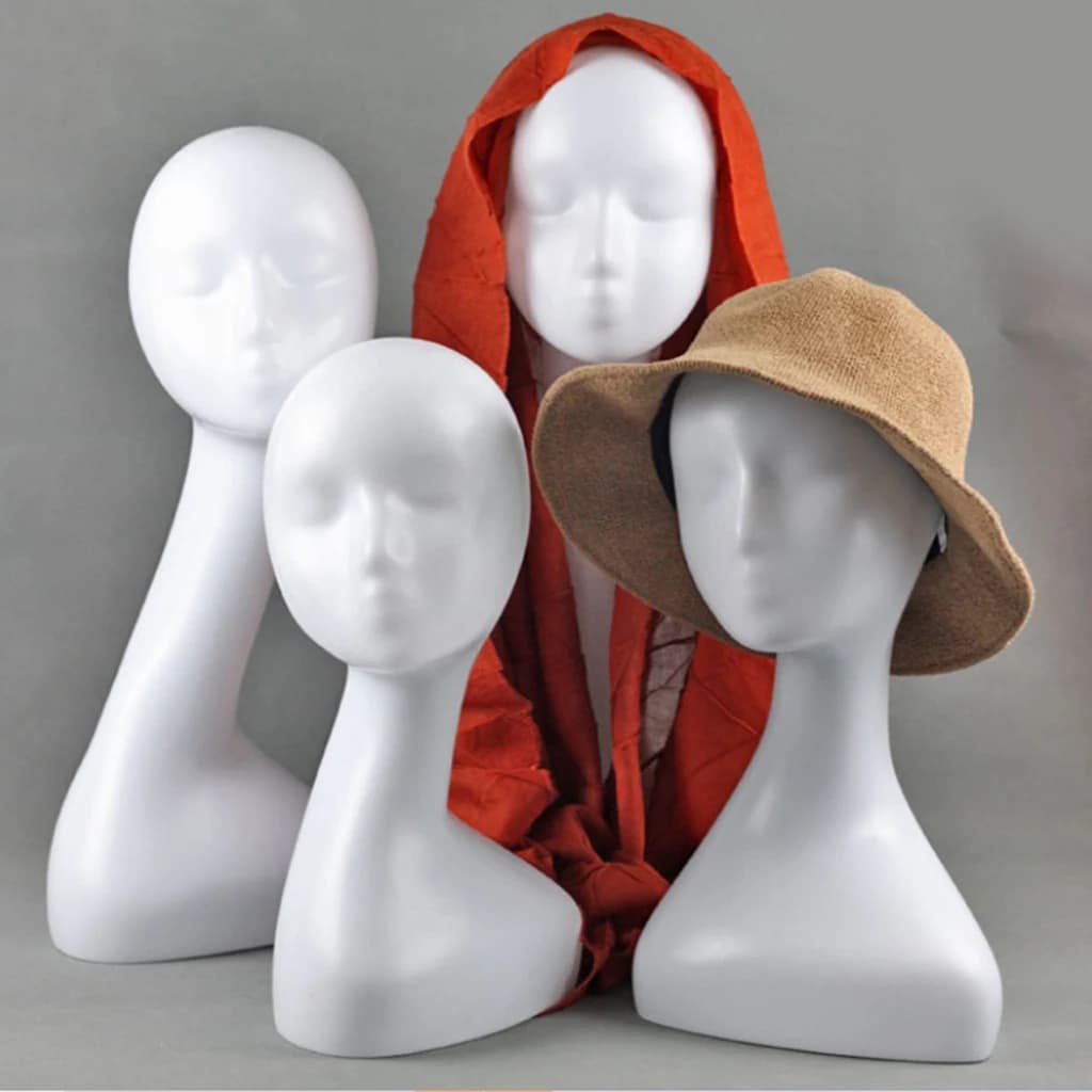 DUNIHair-Mannequin Abstrait Blanc pour Femme, Modèle de Tête, Chapeaux, Lunettes, Collier, Écharpe de Sauna, Présentoir, Fournitures de Magasin