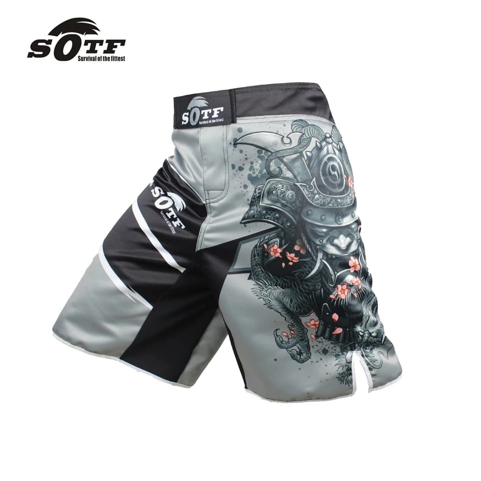 MMA hommes japonais samouraï gris sport Fitness Boxer Shorts pas cher préorian boxe Shorts court Taekwondo Muay Thai vêtements