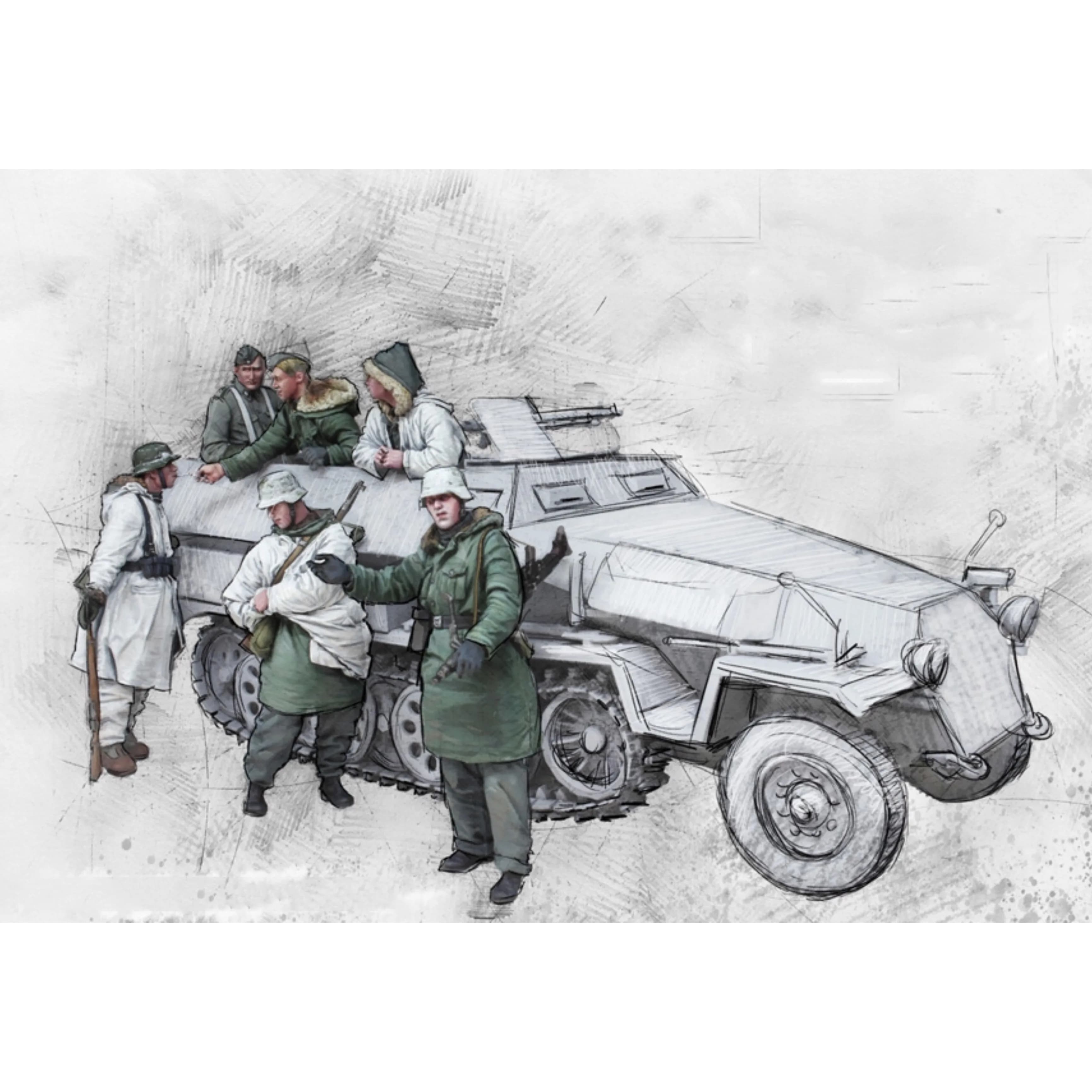 Figurine modèle GK en résine 1/35, thème militaire, kit non assemblé et non peint