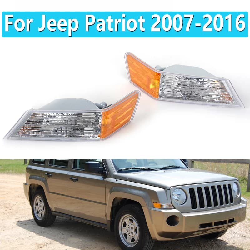 Feu clignotant avant pour Jeep Patriot, sans ampoule, 2007 2008 2009 2010 2011 2012 2013 2014 2015 2016