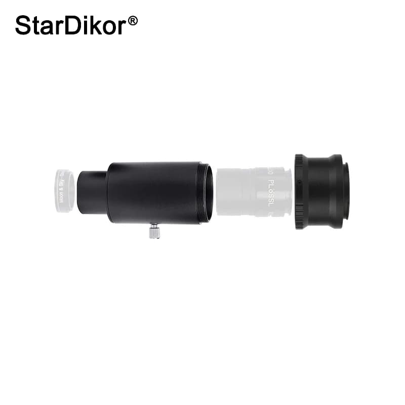 Adaptateur de caméra sans miroir pour télescope, anneau en T + adaptateur de montage de télescope 1.25 pouces + Tube d'extension pour Nikon/Canon/Sony/FUJI/M43/Samsung