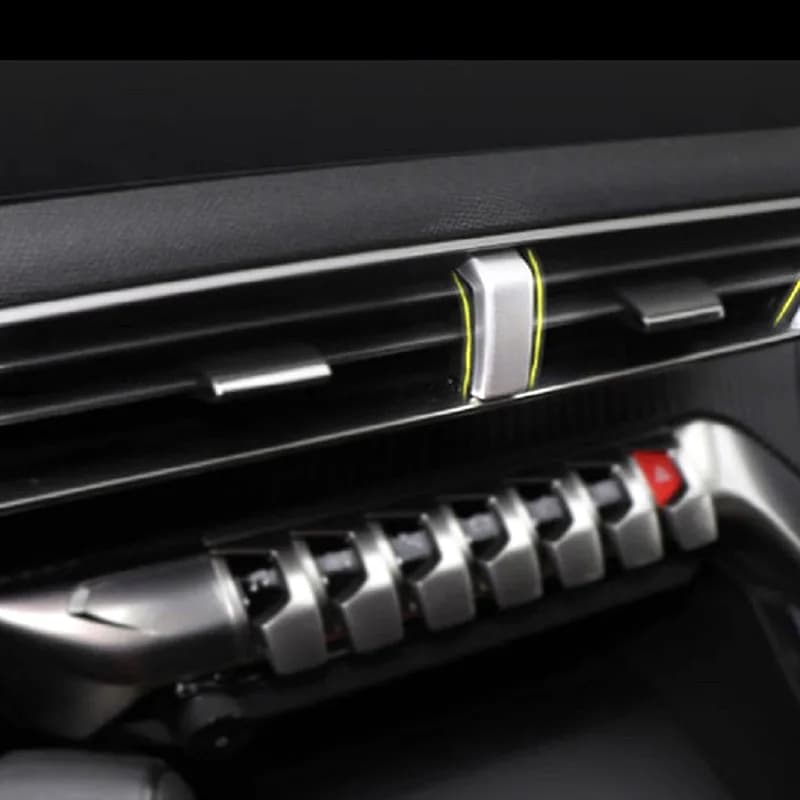 Couvercle de décoration de sortie de climatiseur de voiture, accessoires de garniture de style de voiture en acier inoxydable, 1 pièce, pour Peugeot 3008 GT 5008 2017 – 2021