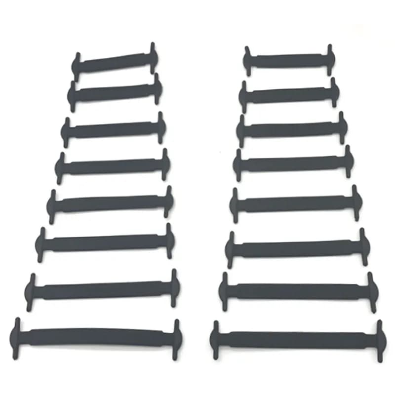 Lacets élastiques en Silicone, 16 pièces/lot, lacets spéciaux sans cravate, laçage pour enfants et adultes, baskets rapides pour femmes, laçage en caoutchouc