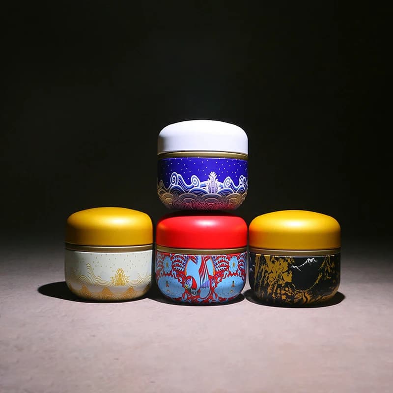 Boîte de rangement japonaise en métal pour thé et café, conteneur d'épices, mini caddie de stockage, 50g