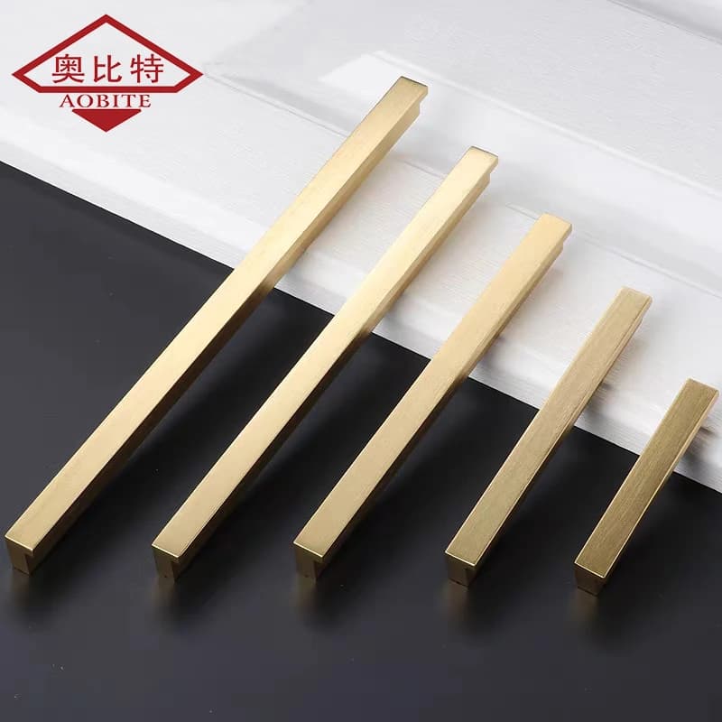 AOBITE-Poignée de meuble en aluminium doré, 500mm rangements cuisine poignees de meubles cuisine coiffeuse de chambre poignée de porte meuble chausssure poignee de meuble cuisine coiffeuse porte