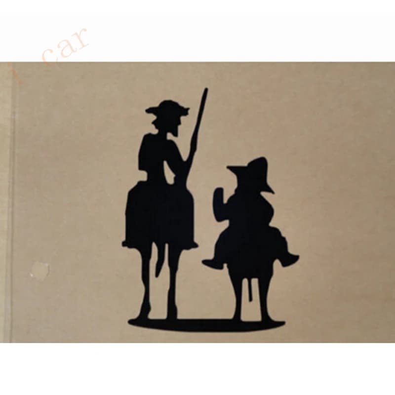 Autocollants en vinyle pour voiture, célèbre roman, Don Quichotte, personnage de la famille Cerv, croquis