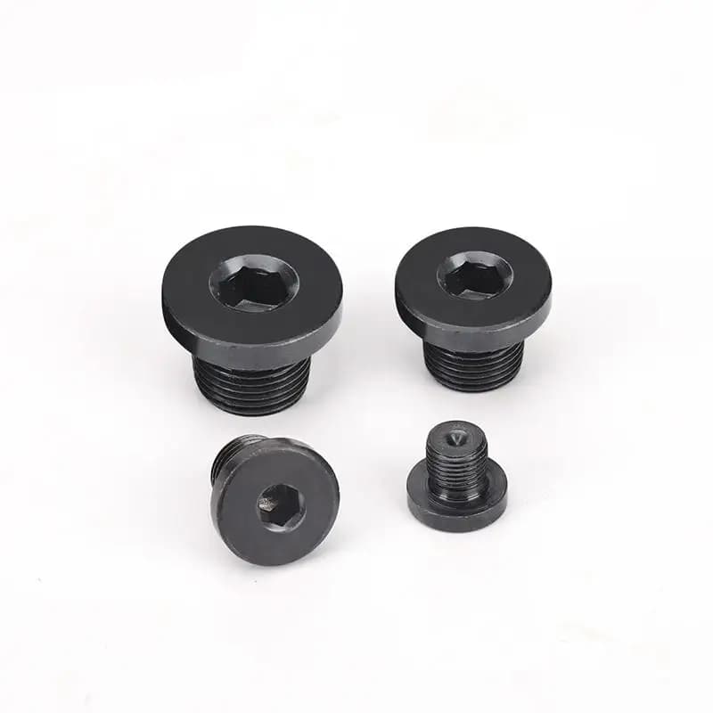 Bouchon d'extrémité en acier au carbone M8x1 M10x1 M10x1.5 M12x1 M12x1.25 M12x1.5 M14x1.5, avec bride, douille hexagonale, vapeur hydraulique, huile, gaz
