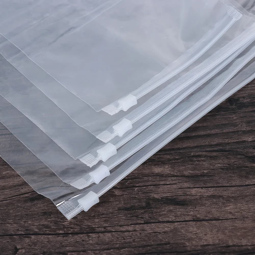 Sac étanche en plastique transparent pour gril GT, poudres de stockage portables, fermeture à glissière, grille auto-scellante, évaluation, voyage, 5 pièces