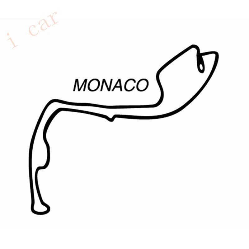 Autocollant graphique de piste de course Monaco, décalcomanie en vinyle, circuit GP F1
