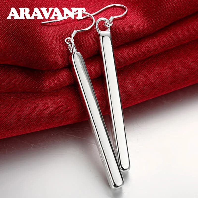 ARAVANT Boucles d'oreilles pendantes longues en argent 925 pour femmes, bijoux tendance