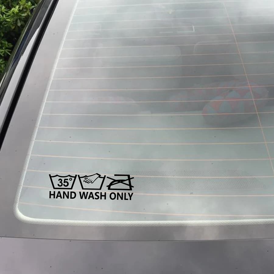 Autocollant de voiture amusant «seulement de lavage des mains», étiquette de rappel, décalcomanies en vinyle à la mode pour voiture et moto, autocollants de carrosserie