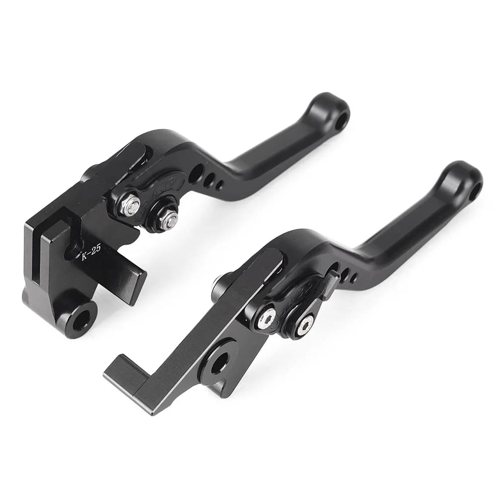 Leviers de frein et d'embrayage CNC courts pour Kawasaki Ninja 250R, pièces de moto en aluminium réglables noires, 2008 2009 2010 2011 2012