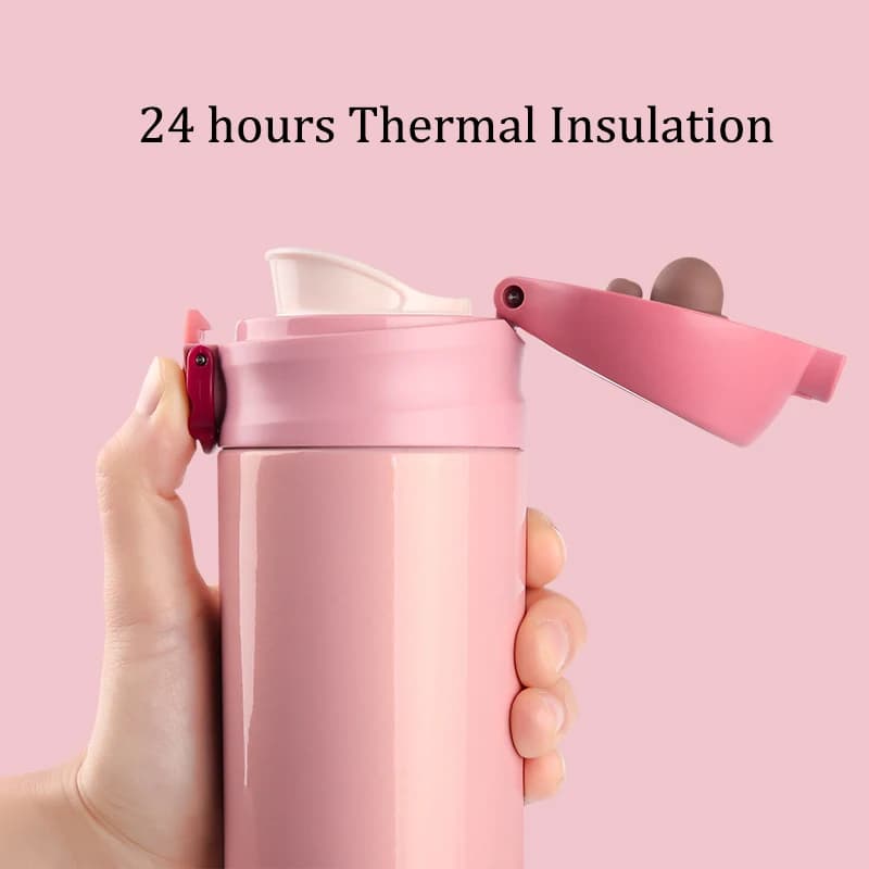 Bouteille d'eau thermique isolée en acier inoxydable, thermos pour thé, café, tasse de voyage, flacons sous vide, une tasse Termos, 500 ml
