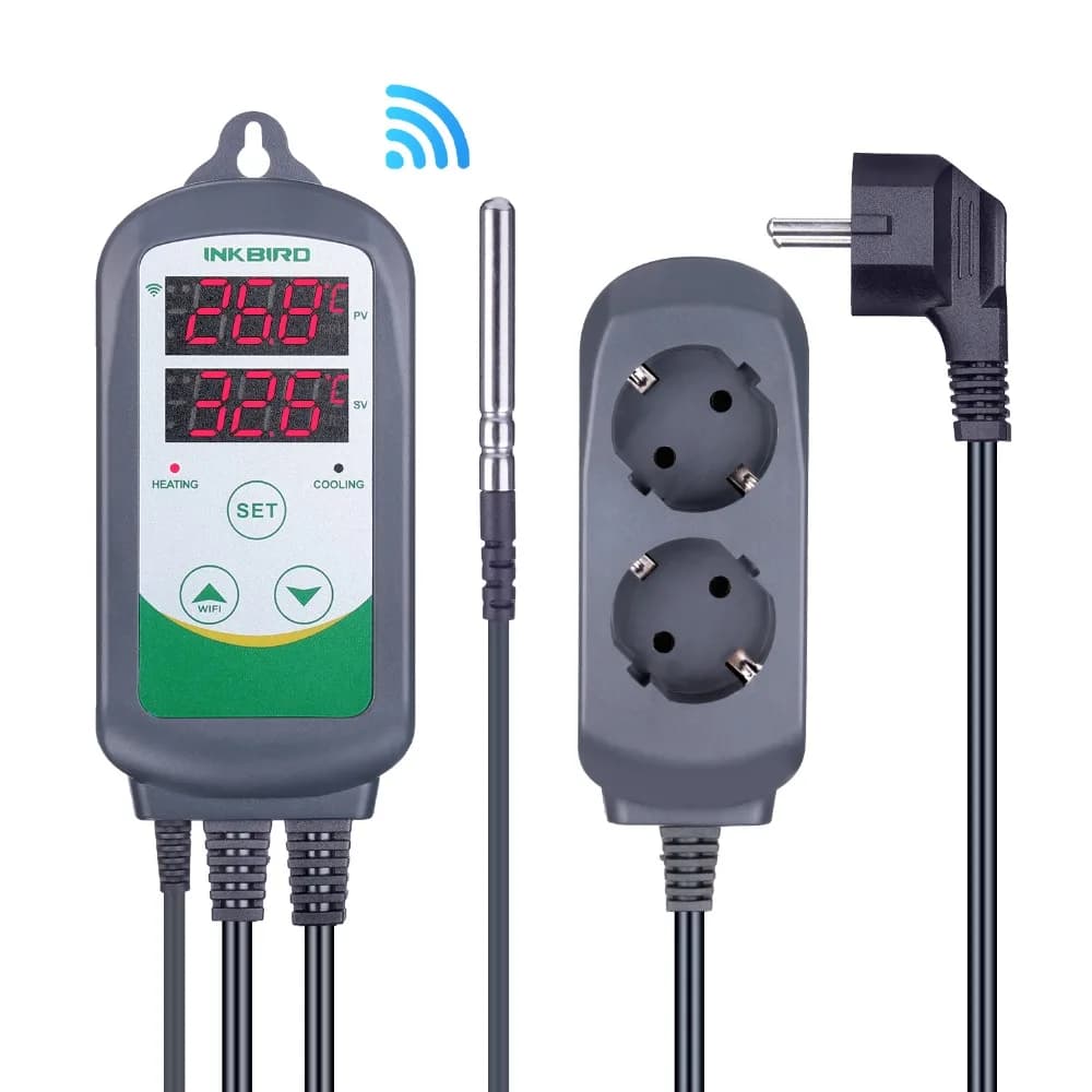 INKBIRD ITC-308 & 308WIFI EU Plug Smart Chauffage Refroidissement Contrôleur de température ThermoandreSochi pour Serre Maison Brassage