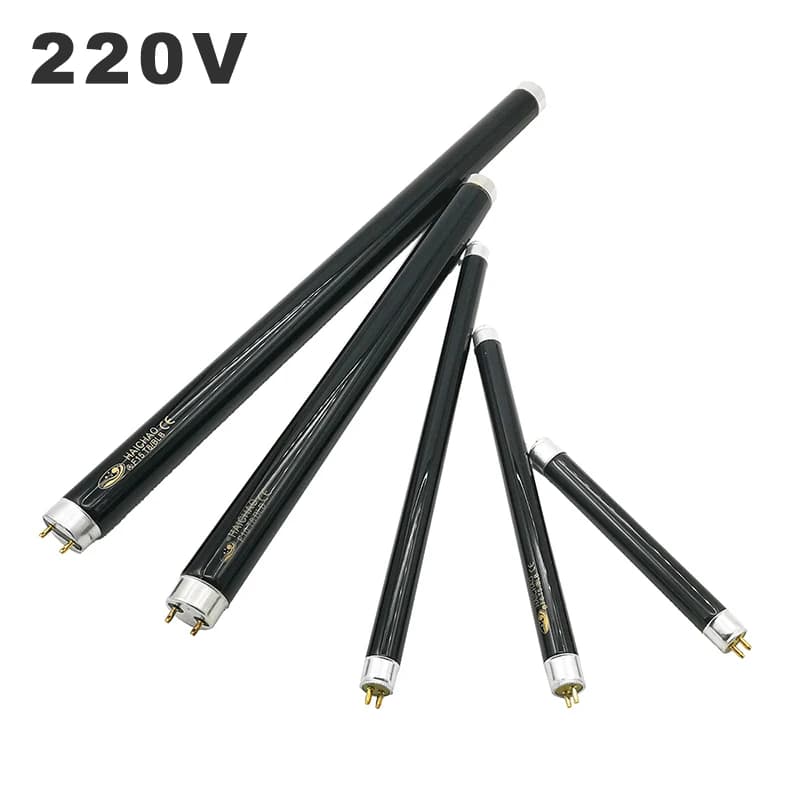 Ampoule BLB noire 4W 6W 8W, lampe ultraviolette T8 10W 15W, tube de détection UVA pour vérification d'argent, lumière UV 365nm pour durcissement de gel.