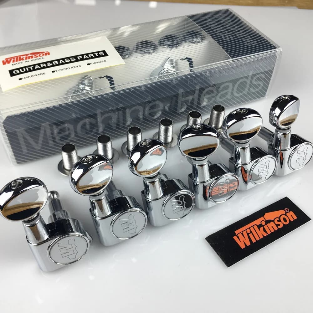 Wilkinson WJN-05 Électrique JEMachine Têtes Tuners Mini Ovale Tuner pour ST TL Tele Chrome Argent Tuning Pegs