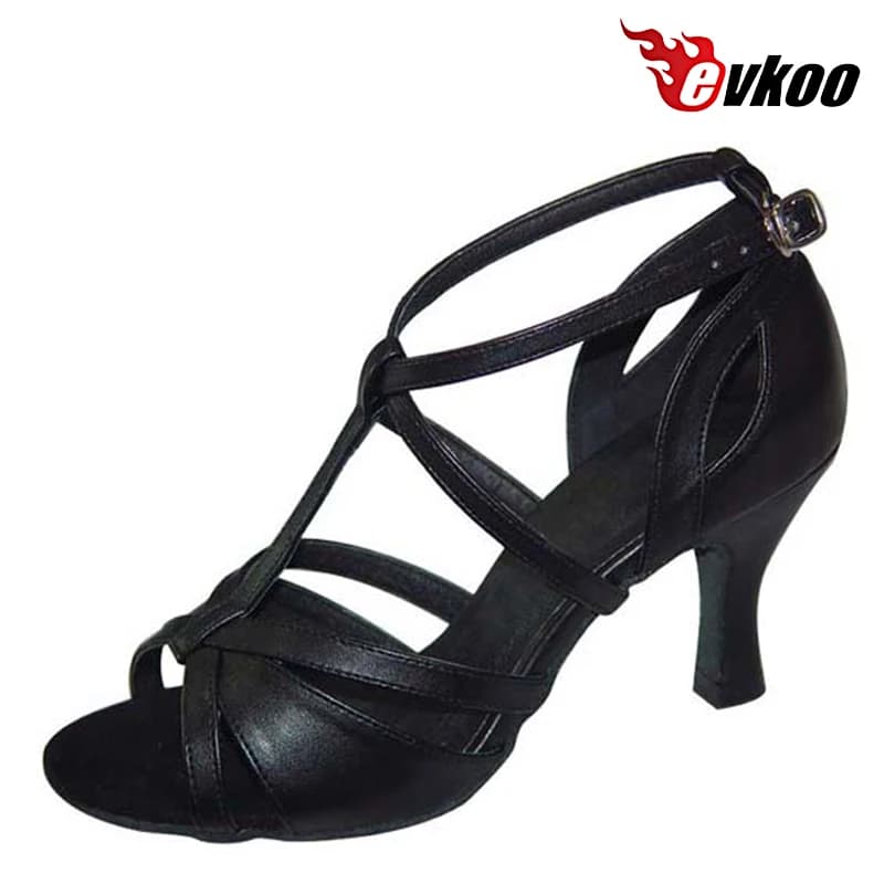Evkoodance – chaussures de danse à talons pour Salsa latine, pour femmes, six couleurs différentes au choix, en satin ou en PU, Evkoo-221
