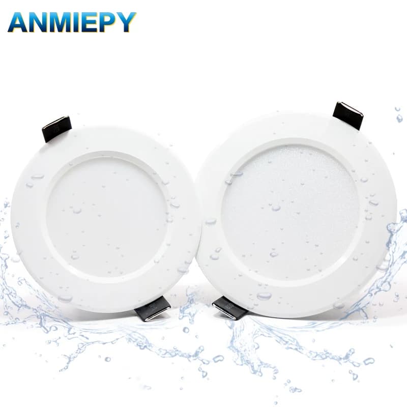 Spot lumineux LED encastrable pour salle de bain, 10 pièces, intensité variable, étanche, AC220V 230V, 5W, 7W, 9W, 12W, 15W, 18W, lampe d'intérieur