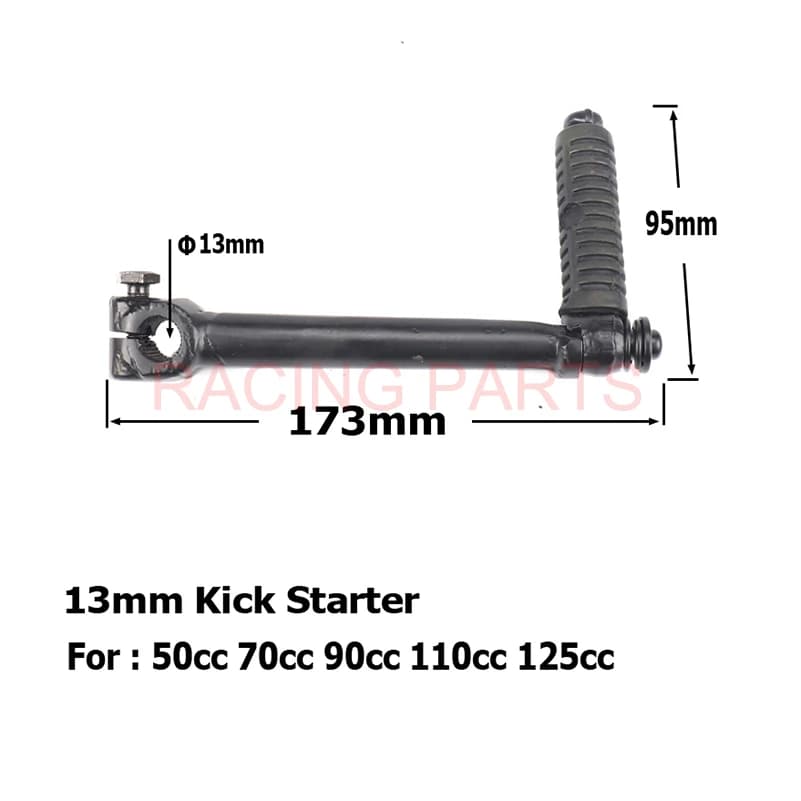 Démarreur de moto 13mm, pour moteur de Pit-bike chinois, 50cc, 70cc, 90cc, 110cc, 125cc