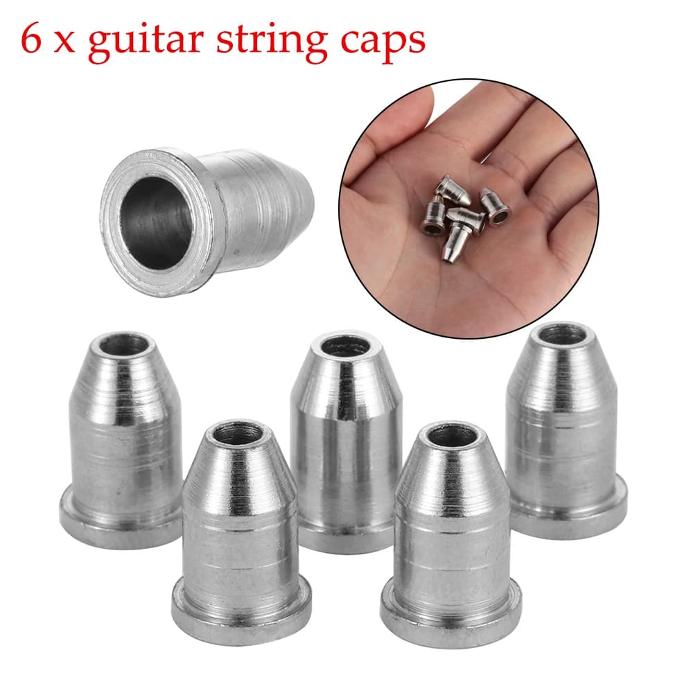 JESteel-Capuchons de cordes 1/4 pouces, 6 pièces, accessoires pour instruments de musique, nouvelle collection