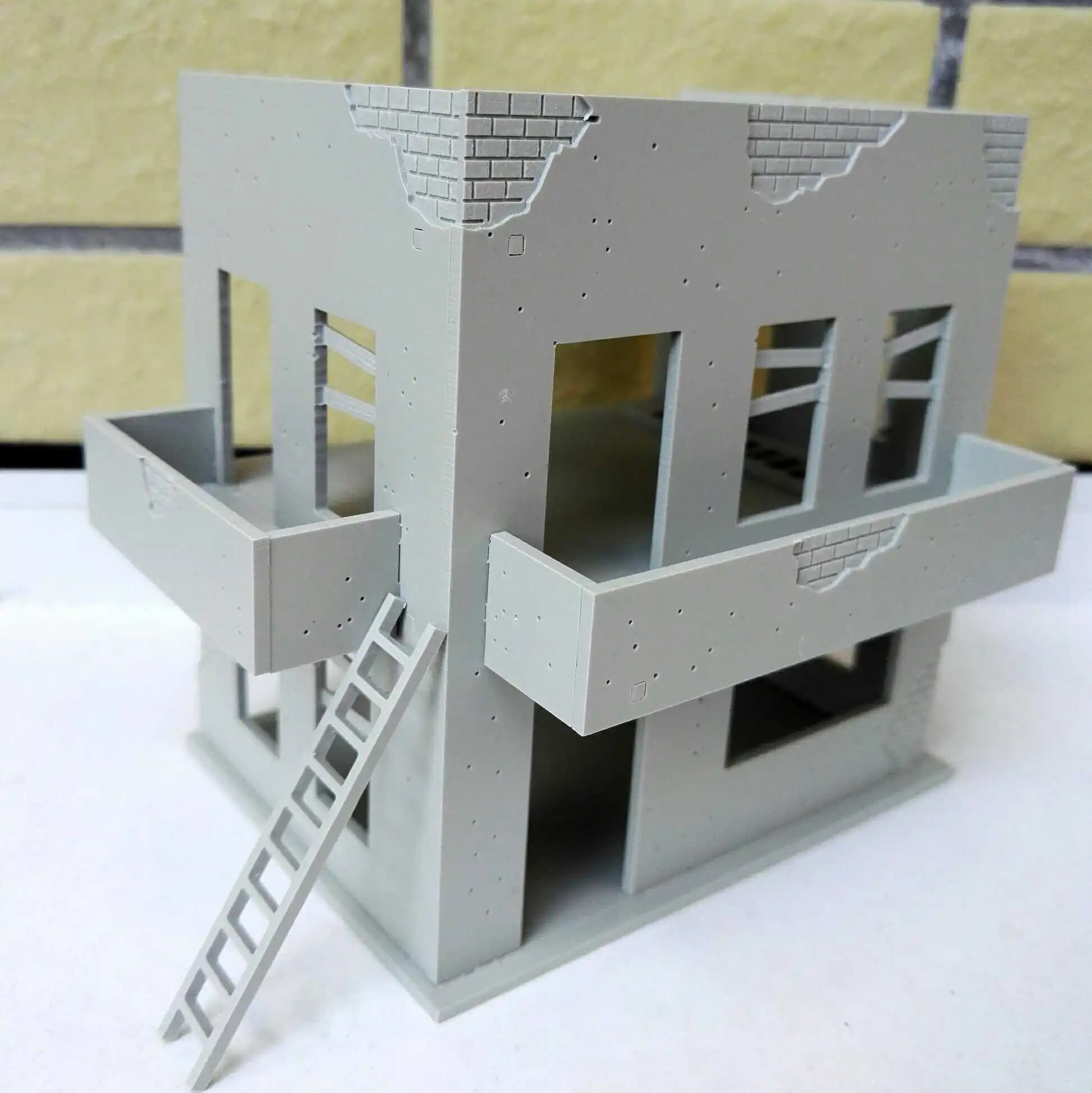 Kit en plastique pour maison de construction, modèle militaire de construction endommagé 1:50 1:72, pour aménagement de paysages architecturaux, décoration