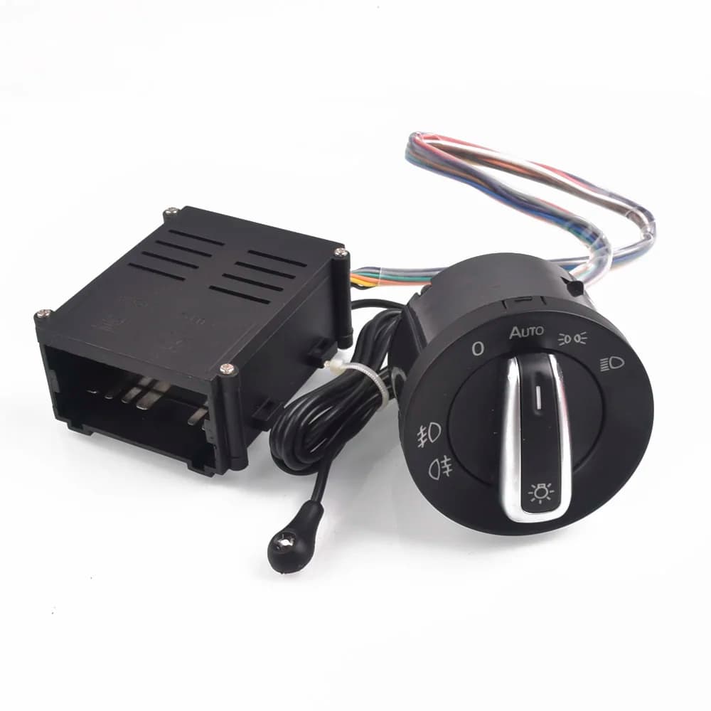 Interrupteur de lumière chromé pour voiture, capteur de lampe automatique, pour VW Transporter Multivan caravelle T5 T6 + phare automobile