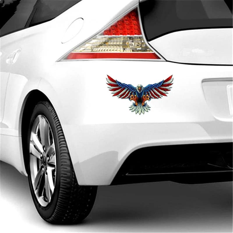 Autocollant drapeau américain aigle chauve pour voiture, accessoires Automobiles motos, décalcomanies en PVC pour BMW VW Audi Octavia Gti