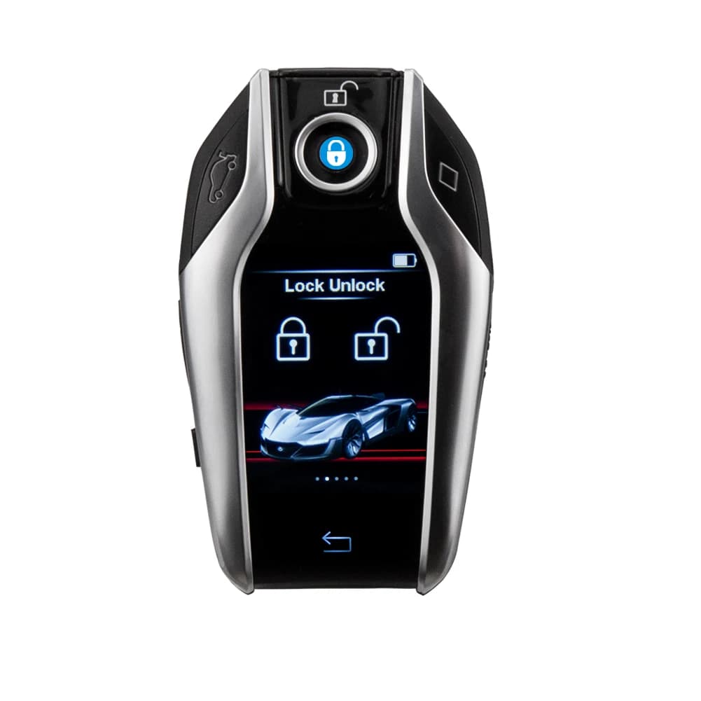 EASYGUARD – télécommande à cristaux liquides à 2 voies, écran LCD, câblage à distance, charge, clé intelligente, entrée sans clé, DC12V