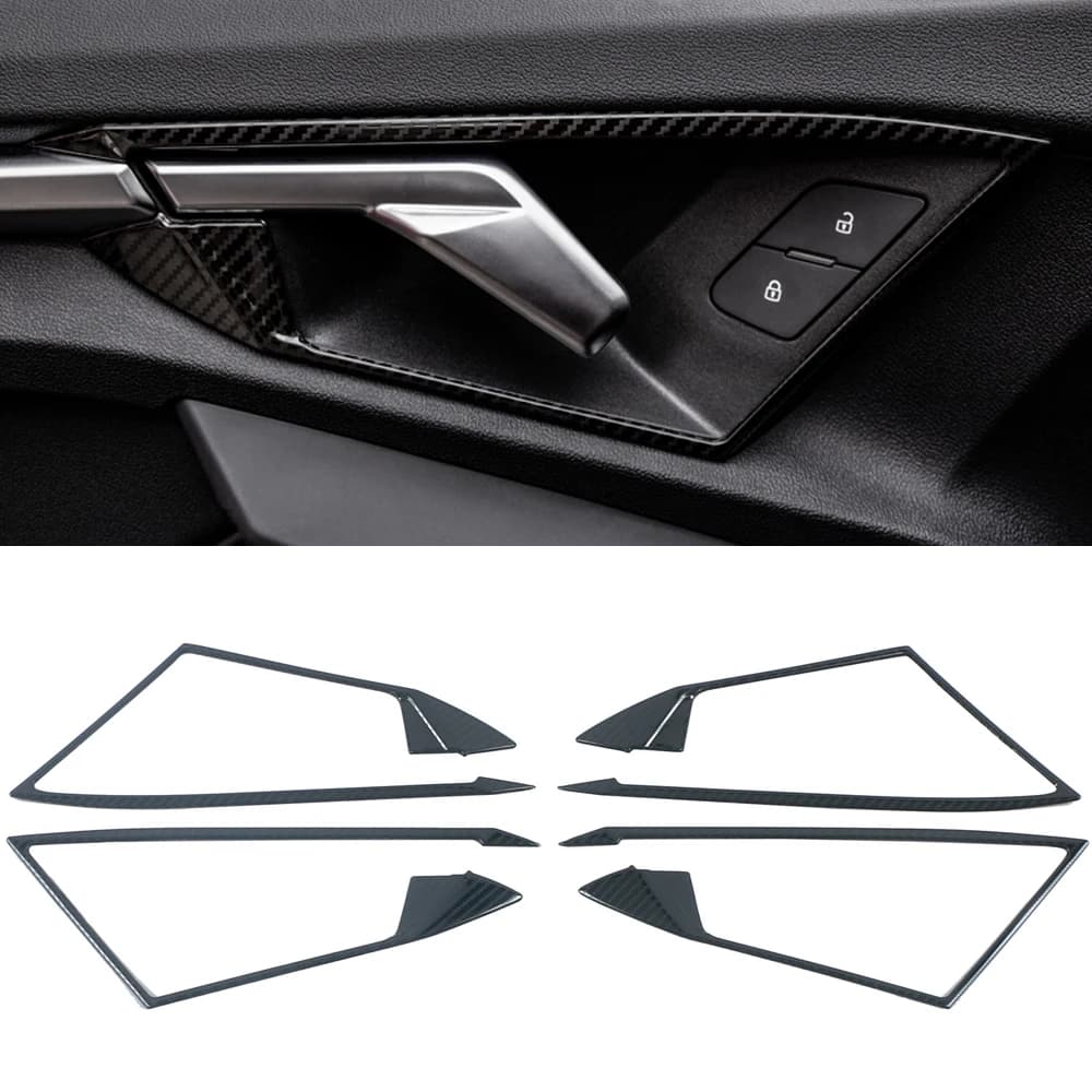 Couverture de poignée de porte intérieure en acier inoxydable, 4 pièces, accessoires de voiture pour Audi A3 8Y 2020 2021 2022