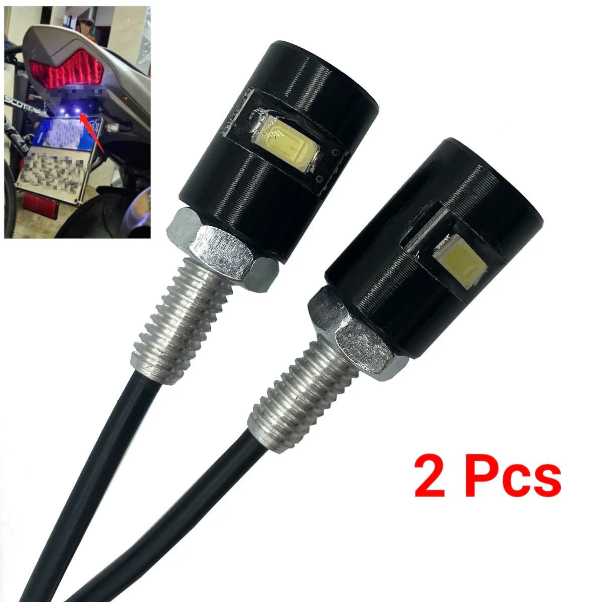 12V 5630 SMD LED voiture moto plaque d'immatriculation lumières lampe Auto queue avant vis boulon ampoules lampes Source de lumière