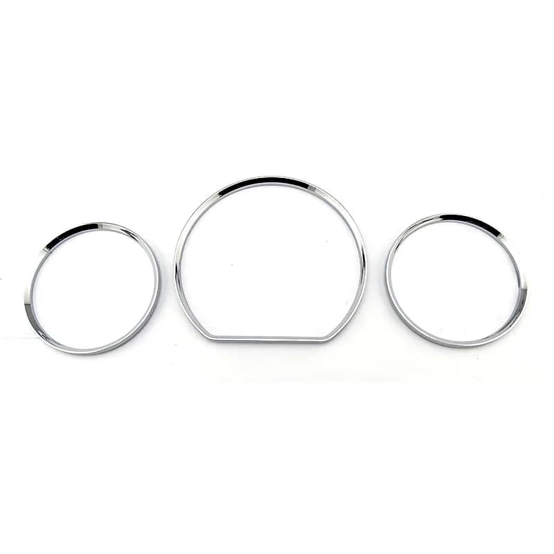 Cadran de jauge chromé en plastique ABS, anneaux de groupe de tableau de bord, couvercle de panneau Prada, garniture de lunette pour Mercedes Benz W210, W208, 2000-2002, 3 pièces