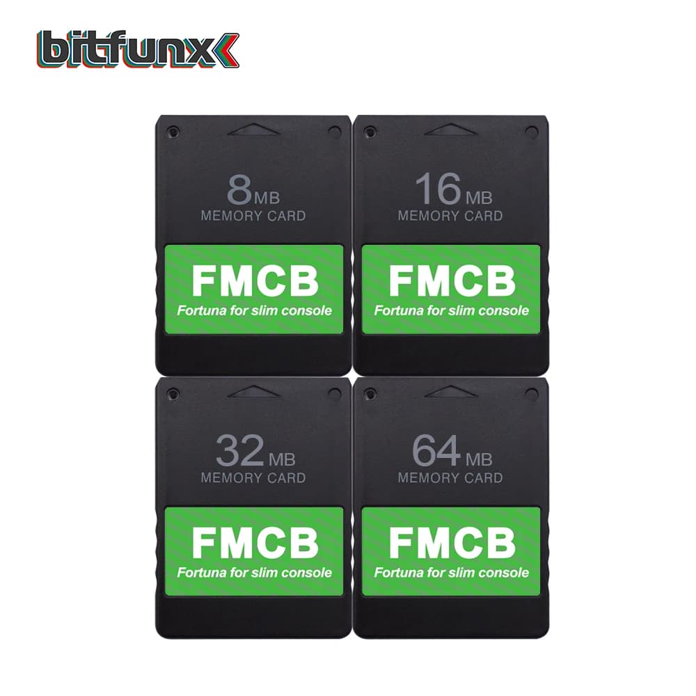 Bitfunx Fortuna FMCB carte mémoire McBoot gratuite pour Console de jeu Sony Playstation 2 PS2 Slim