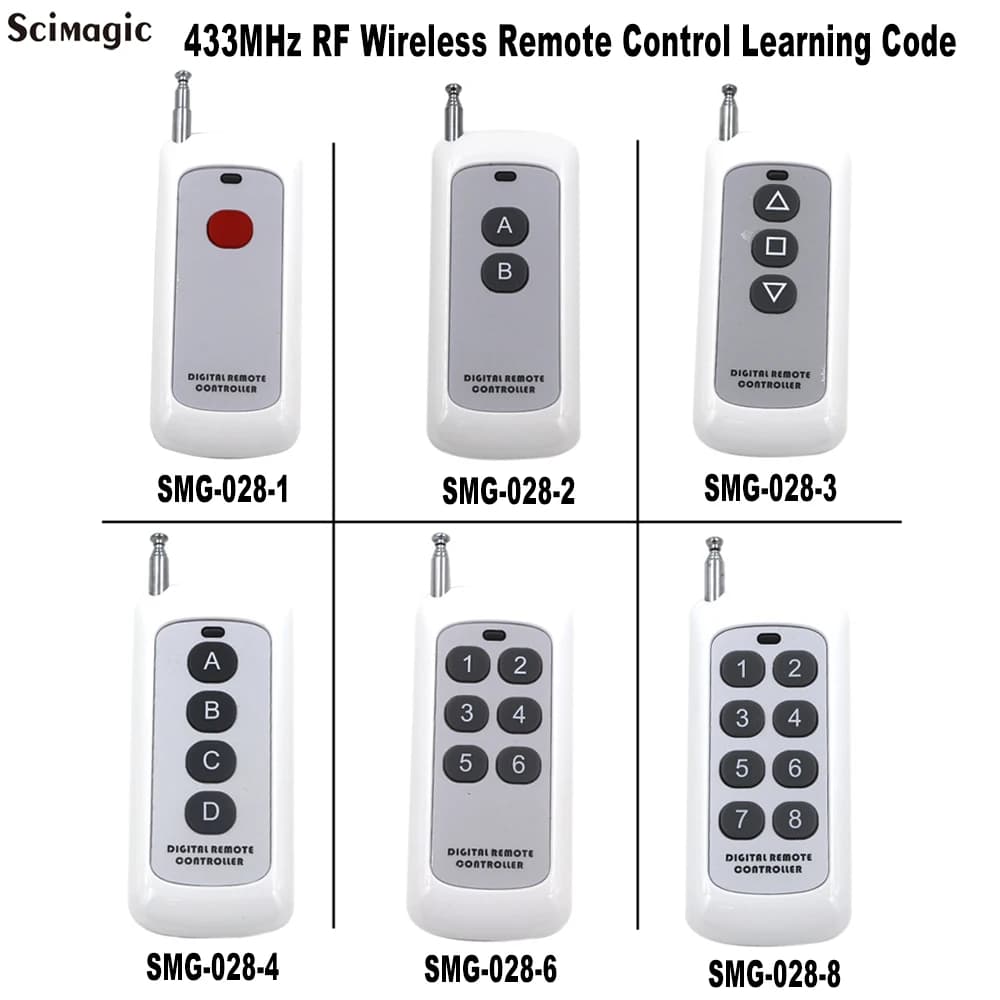 Transmetteur de télécommande sans fil RF 500m 1CH 2CH 3CH 4CH 6CH 8CH 1 2 3 4 6 8 CH, 433 MHz