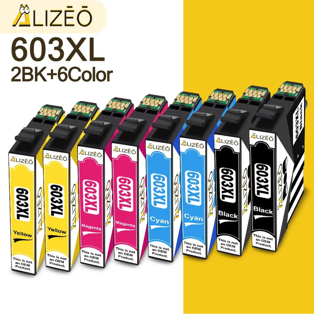 ALIZEO pour EPSON 603XL 603 T603XL E-603XL T603 XL cartouches d'encre pour Epson Expression Home WF-2810DWF WF-2830DWF WF-2835DWF