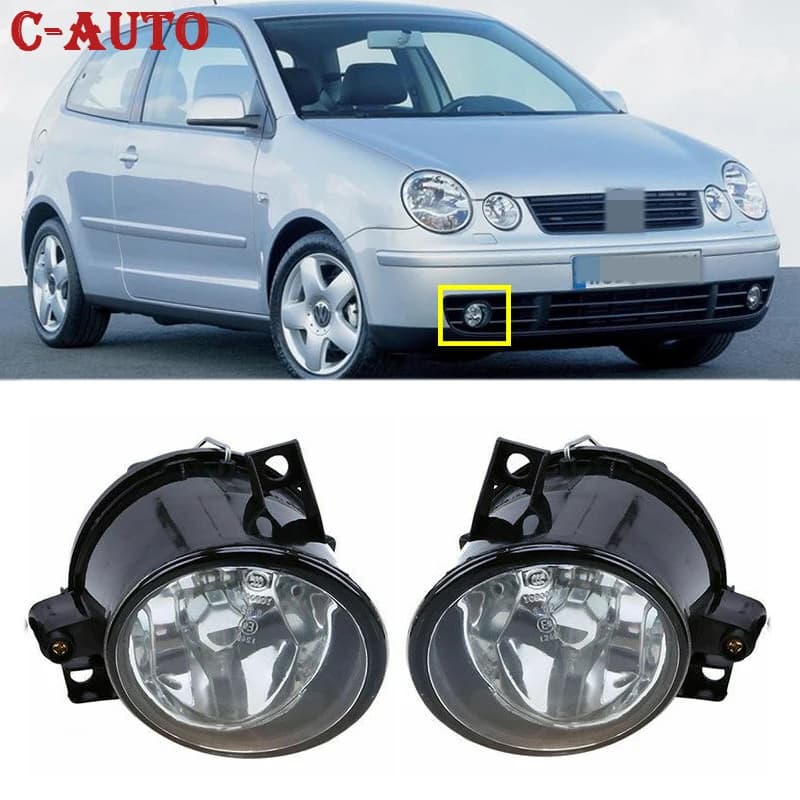 Feux antibrouillard avant de voiture, feux antibrouillard halogènes pour Volkswagen POLO 9N / MK4 2001 2002 2003 2004 H3 12V 55W, ensemble de phares antibrouillard de conduite