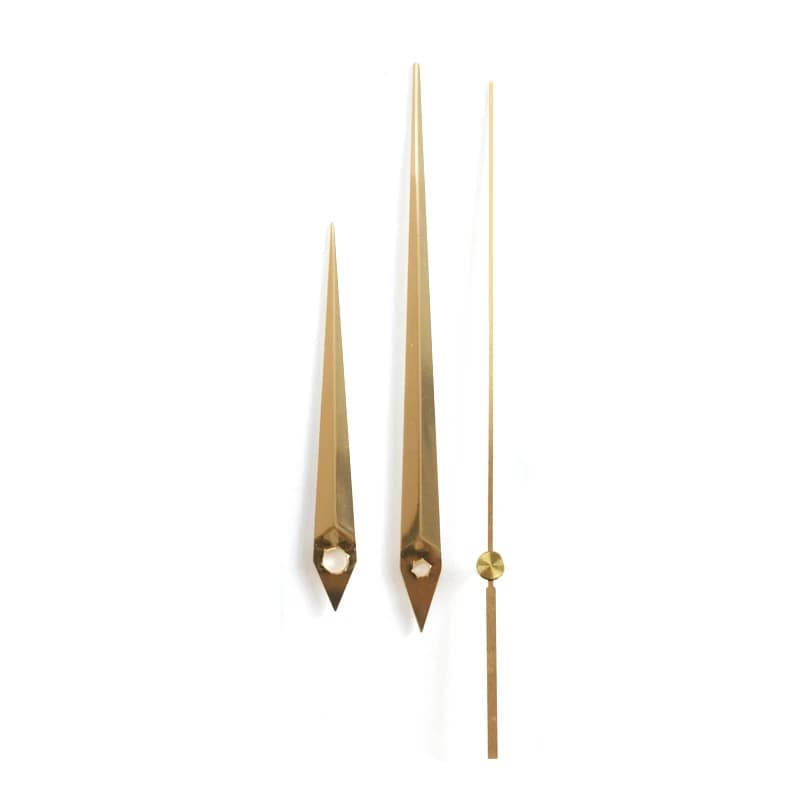 1 jeu d'aiguilles d'arbre 9708 # Accessoire d'horloge à Quartz en métal aluminium doré, noir et argent, Kits de bricolage de haute qualité