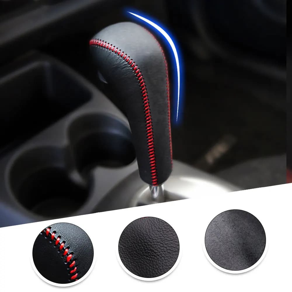 Couvercle de pommeau de levier de vitesse de frein à main en cuir PU, décor de voiture, coque pour Honda Fit 2005, 2016, 2007 AT, 1PC