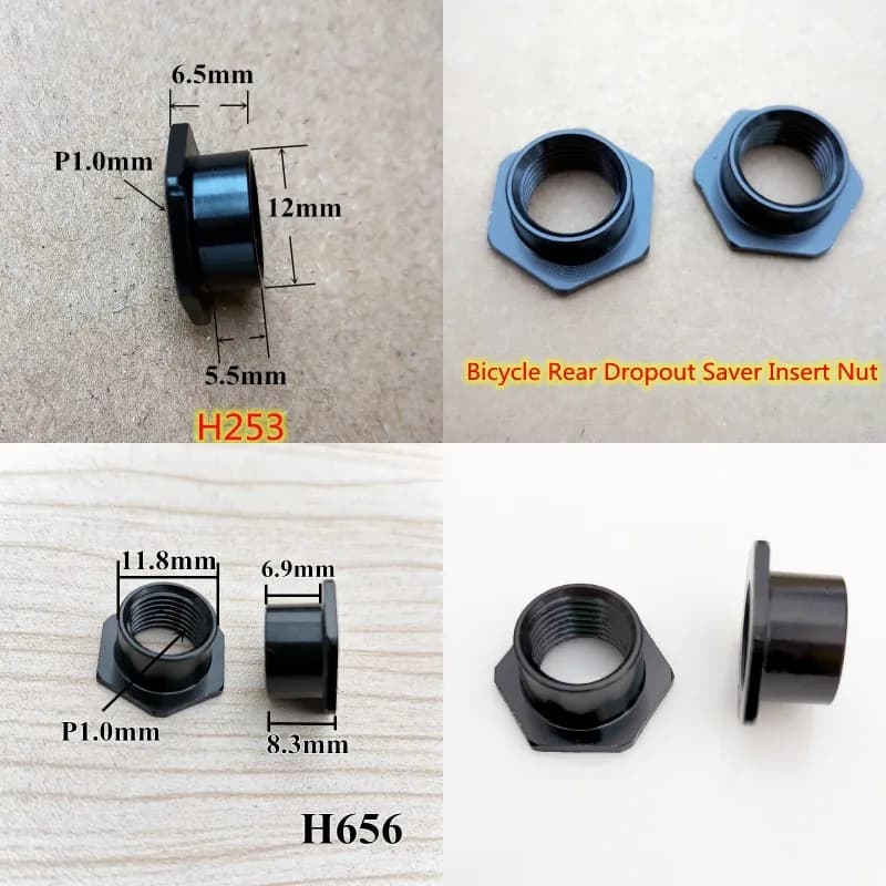 Pièces de vélo CNC, économiseur de chute, écrou d'insertion, résolution de problèmes, remplacer les fils dénudés, cadre de vélo en carbone, 1 pièce