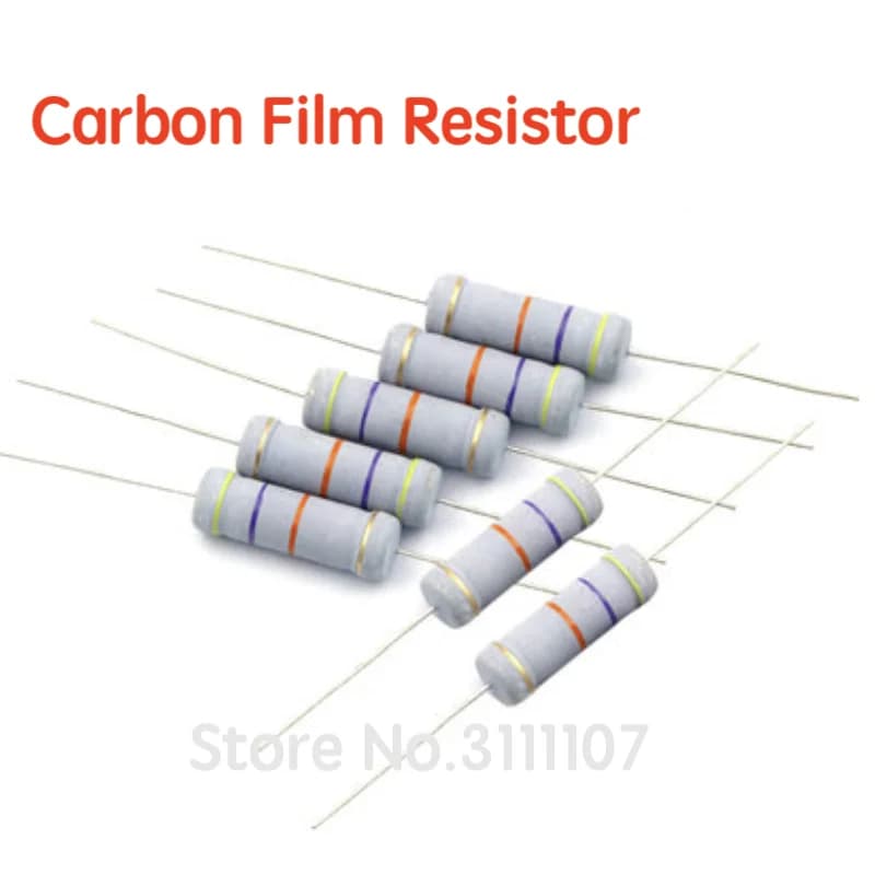 Résistance de Film de carbone, 100 pièces/lot 1W 5%, 0,1r-750R 0.1 0.5 1 4.7 10 47 100 200 270 470 560 750 ohm